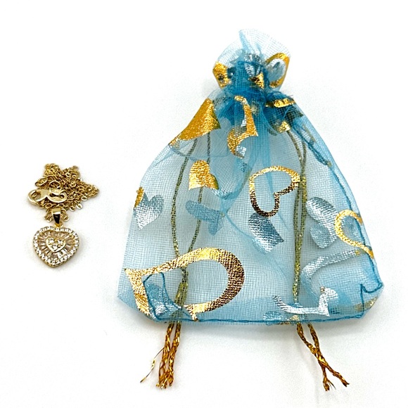 18K Gold Plated over 925 Sterling Silver Luxury Heart Pendant Necklace - Picture 5 of 6